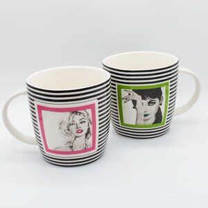 Blonde and Brunette Femme Fatale Women's Godinger Coffee Tea Mug Set